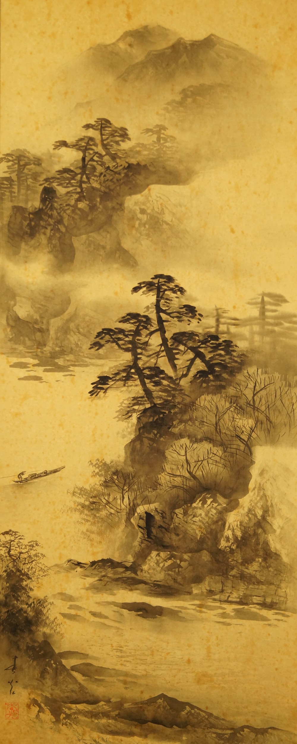 Landschafts Kakemono Gesamtmotiv ohne Rahmung