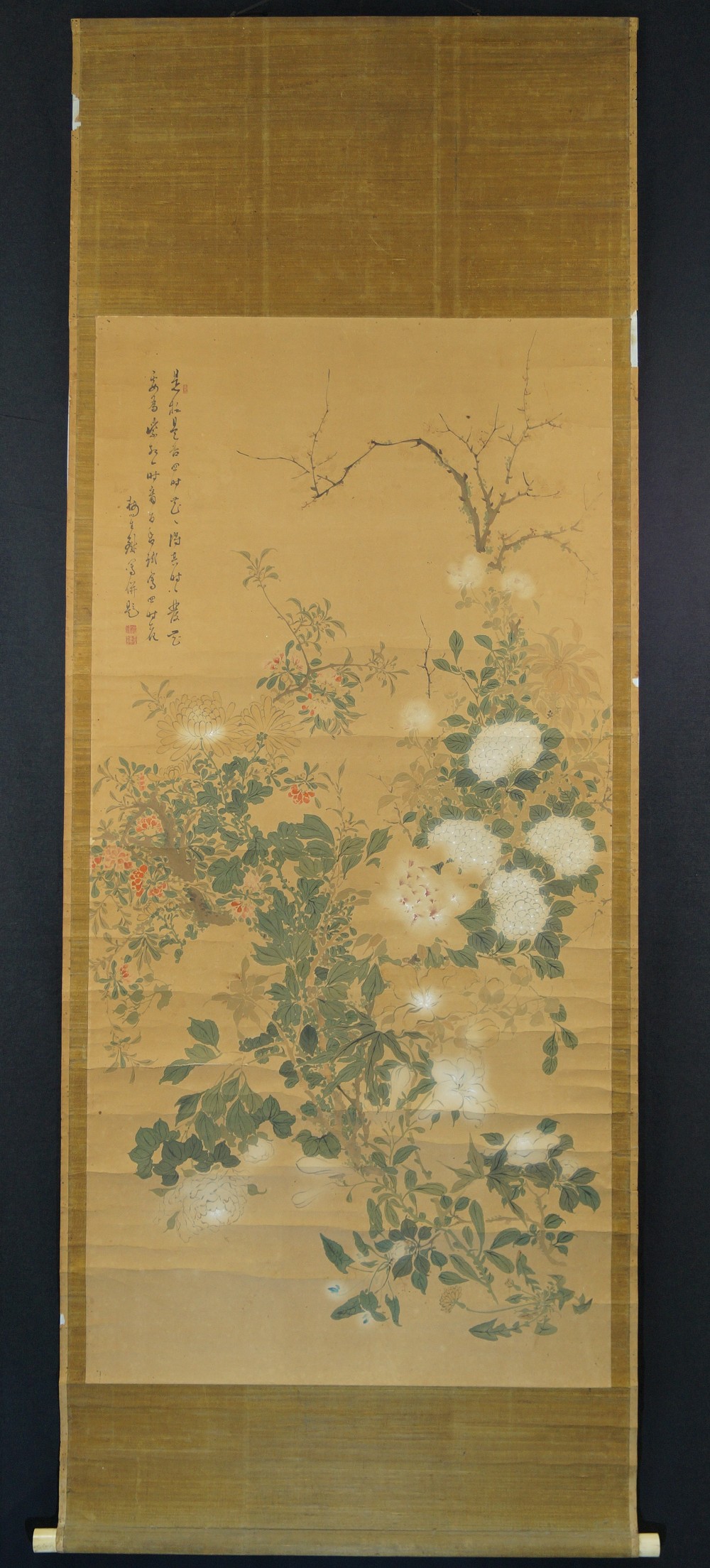Flowers Full View Hanging Scroll