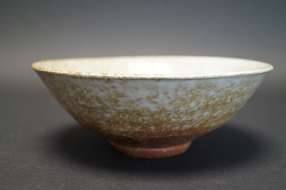 Handgetöpferte japanische Teeschale (Chawan) Hanganji Keramik