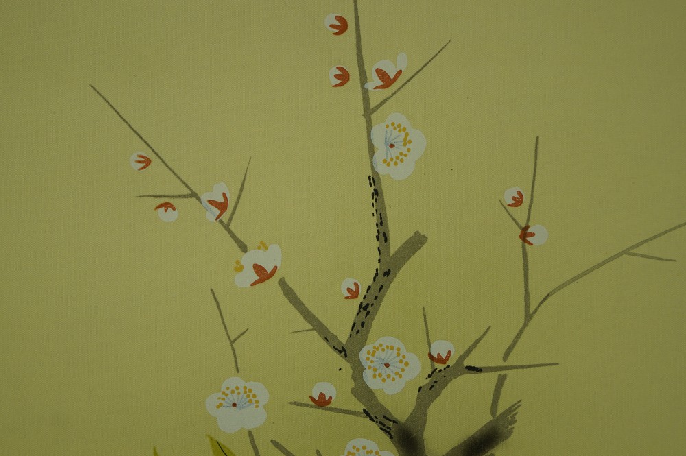 Flower hanging scroll plum blossom close-up