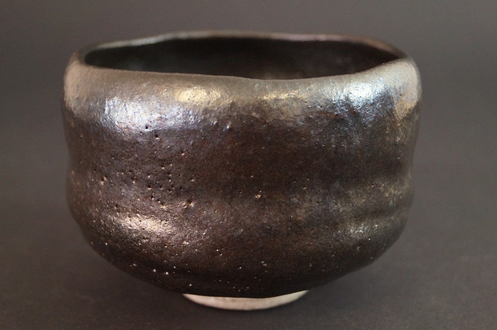Chawan Made of Raku Ware by Shoraku Heian Front View