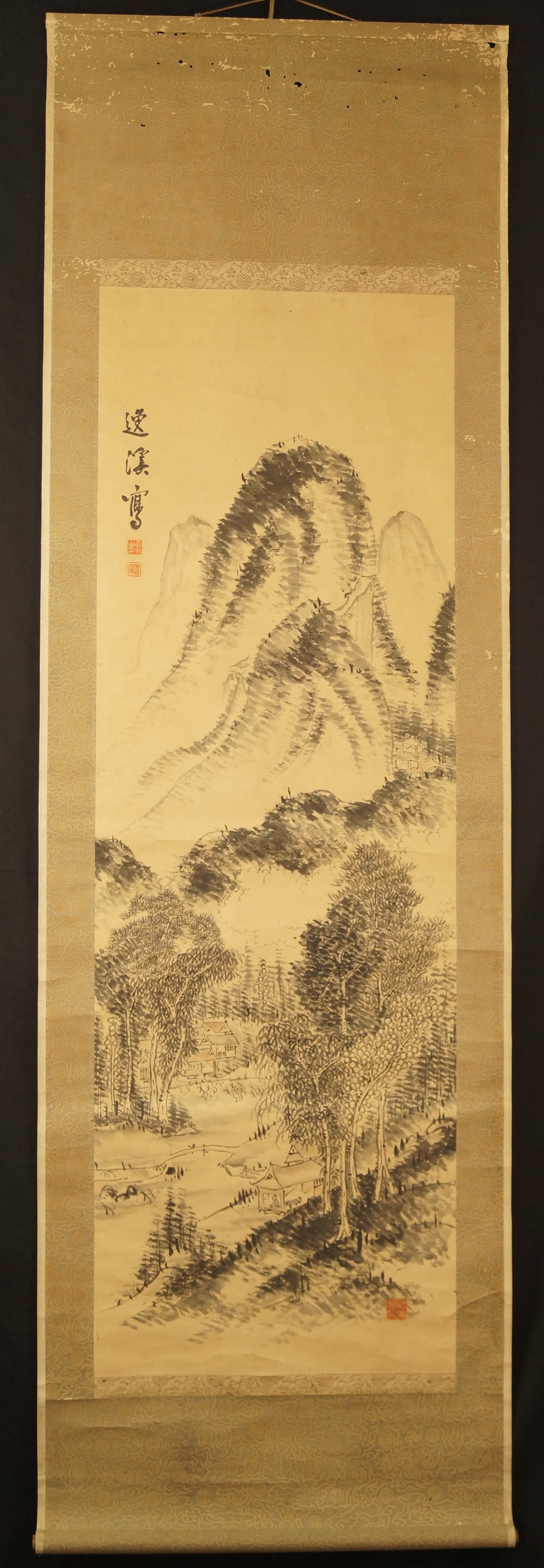 Landschafts Kakemono Gesamtansicht Rollbild