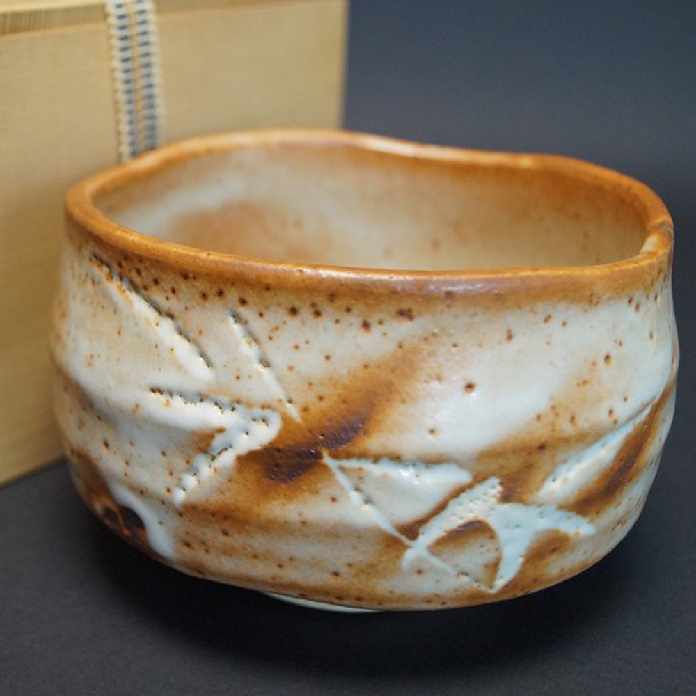 Chawan Shino Keramik Shuichi Sawada Motiv Nahaufnahme Vorschau