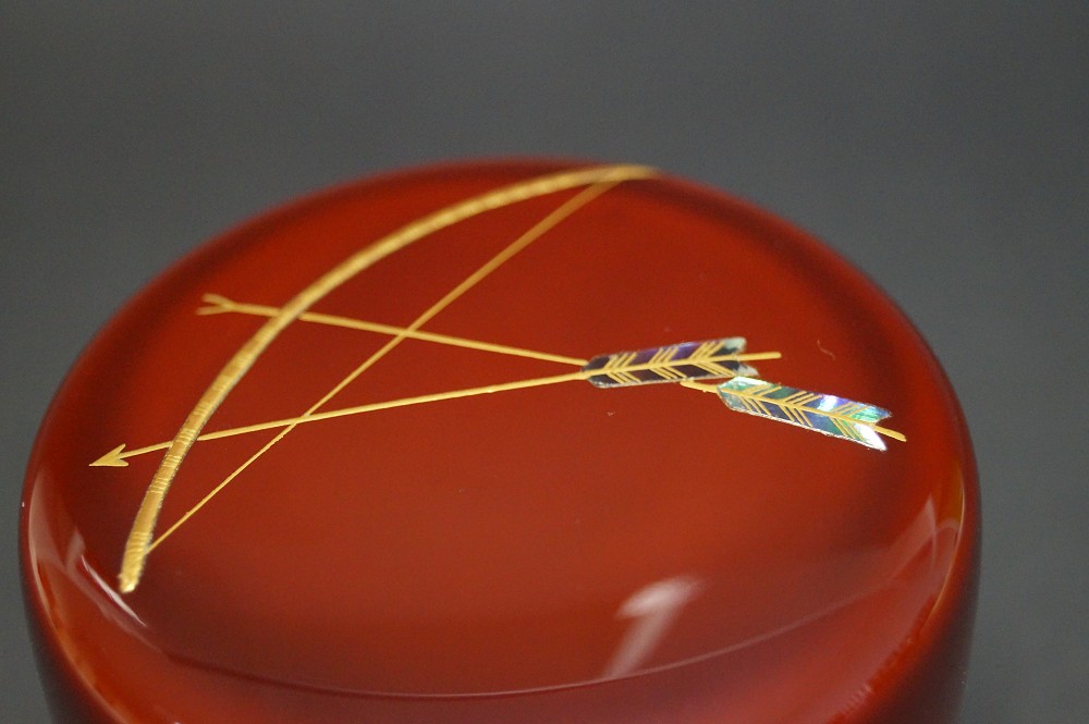 Tea Container Makie Chu Natsume Motif Close-Up 1