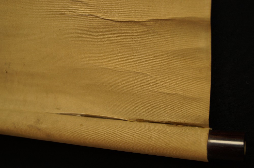 Sakura Hanging Scroll Scroll Detail with Tear 2