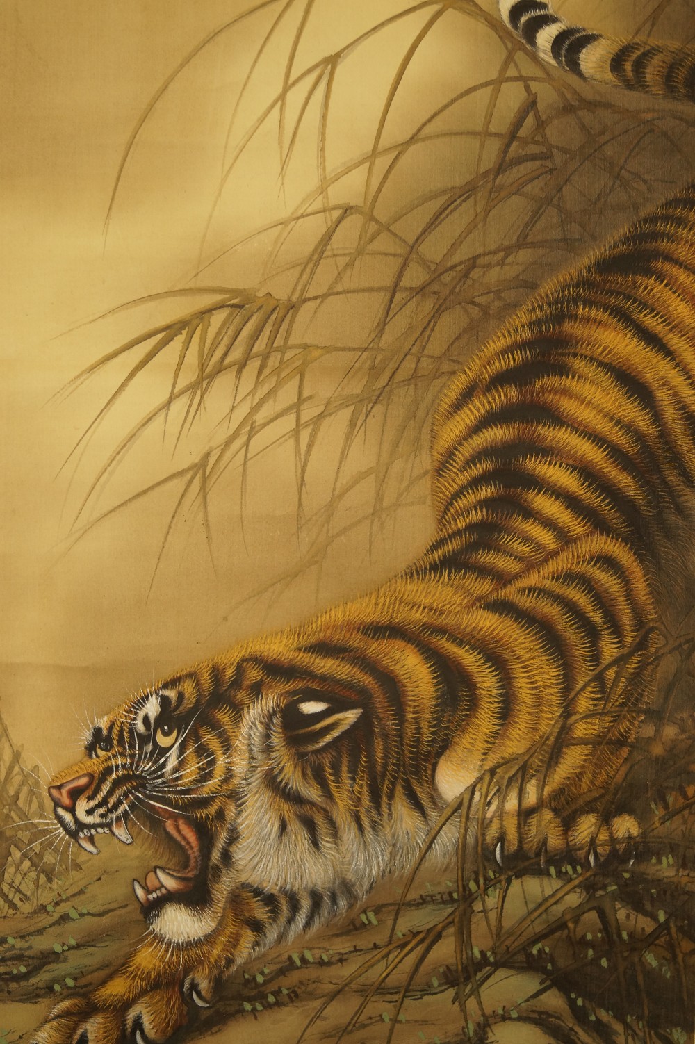 Tiger Kakemono Motif Close-Up