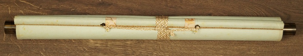 Falcon on the Pine Hanging Scroll Rolled Up