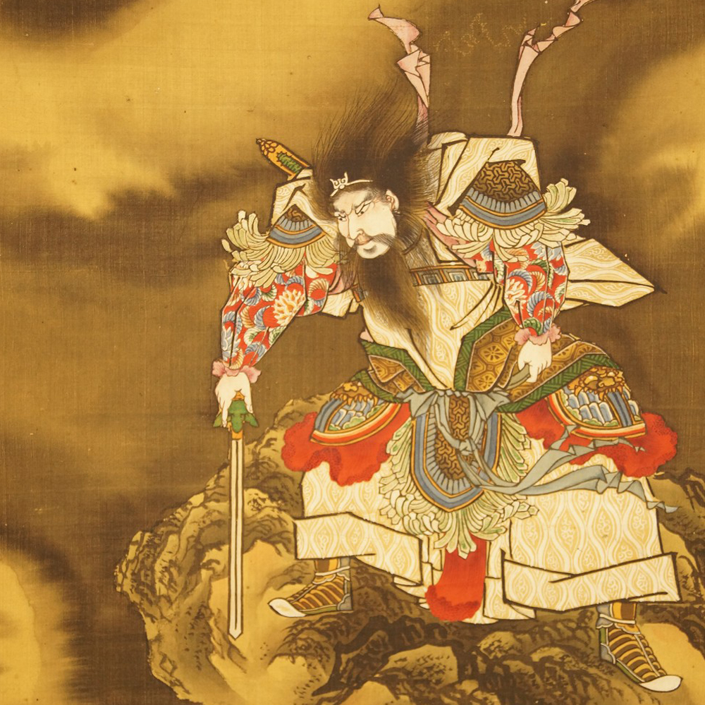 Drache und Samurai von Yamamura Somon Motiv Nahaufnahme Vorschau