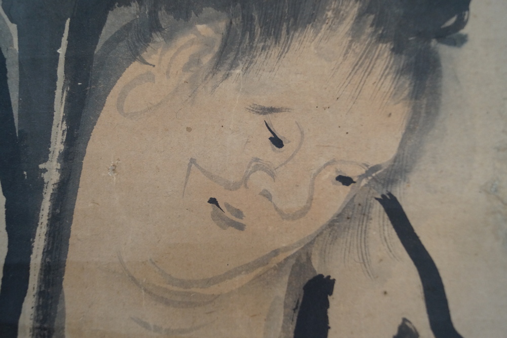 Monk Hanging Scroll Face Close-Up 2