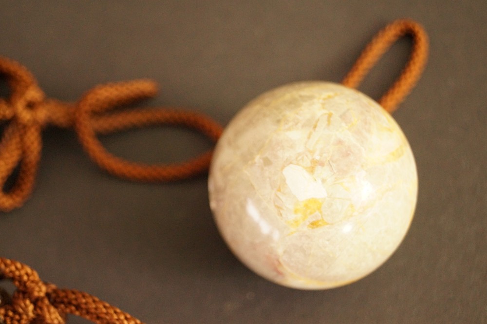 Crystalline-grained stone sphere in close-up Stone Close-Up 2
