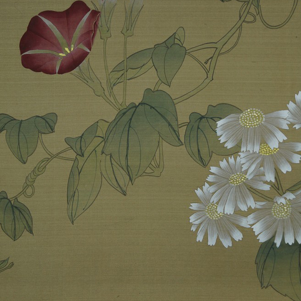 Kakemono Flowers and Butterfly Motif Close-Up Preview