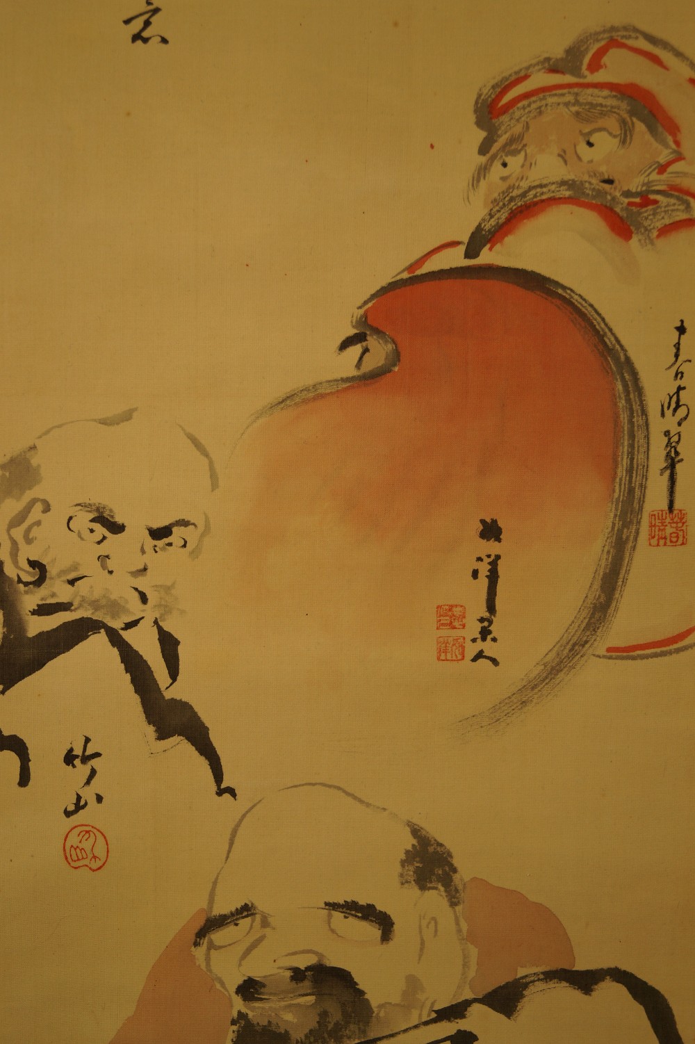 Bodhidharma Kakemono Bodhidharma Motif Close-Up 1