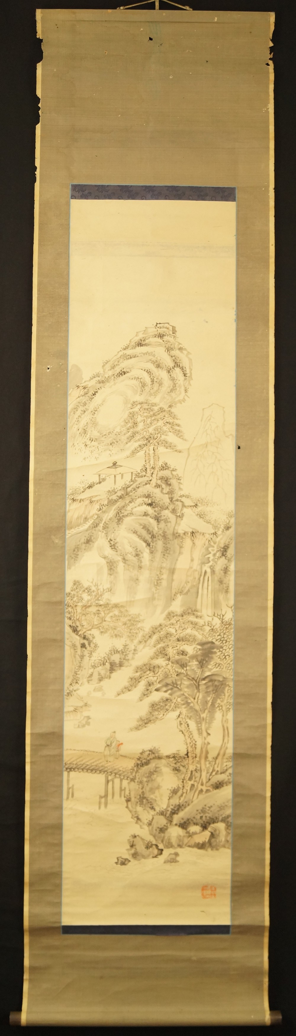 Landschafts Kakemono Gesamtansicht Rollbild