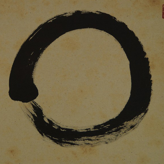 Enso Zen Kalligrafie von Adachi Taido Motiv Nahaufnahme Vorschau