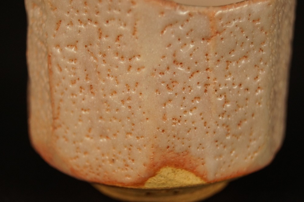 Shino Glaze with Iron Spots on the Body Glaze Close-Up 1