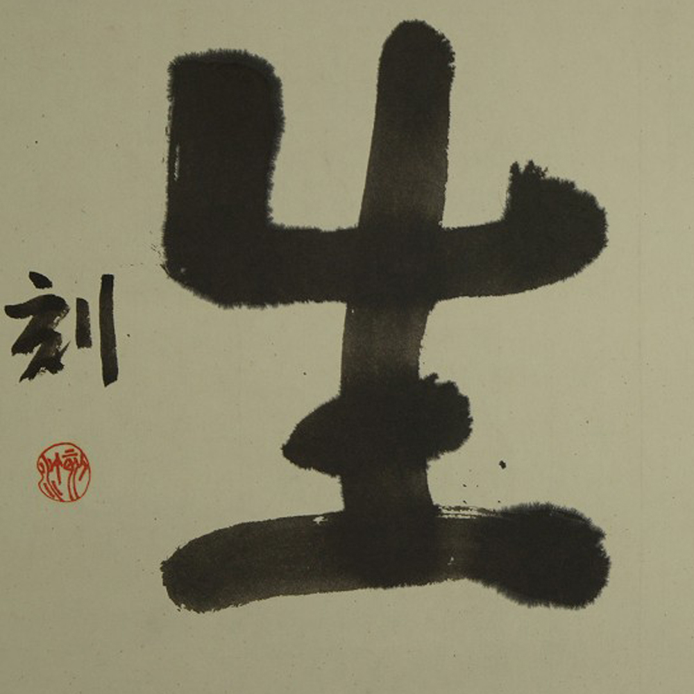 Kalligrafie Wild Rollbild Kakejiku Kakemono Kalligrafie Nahaufnahme Vorschau