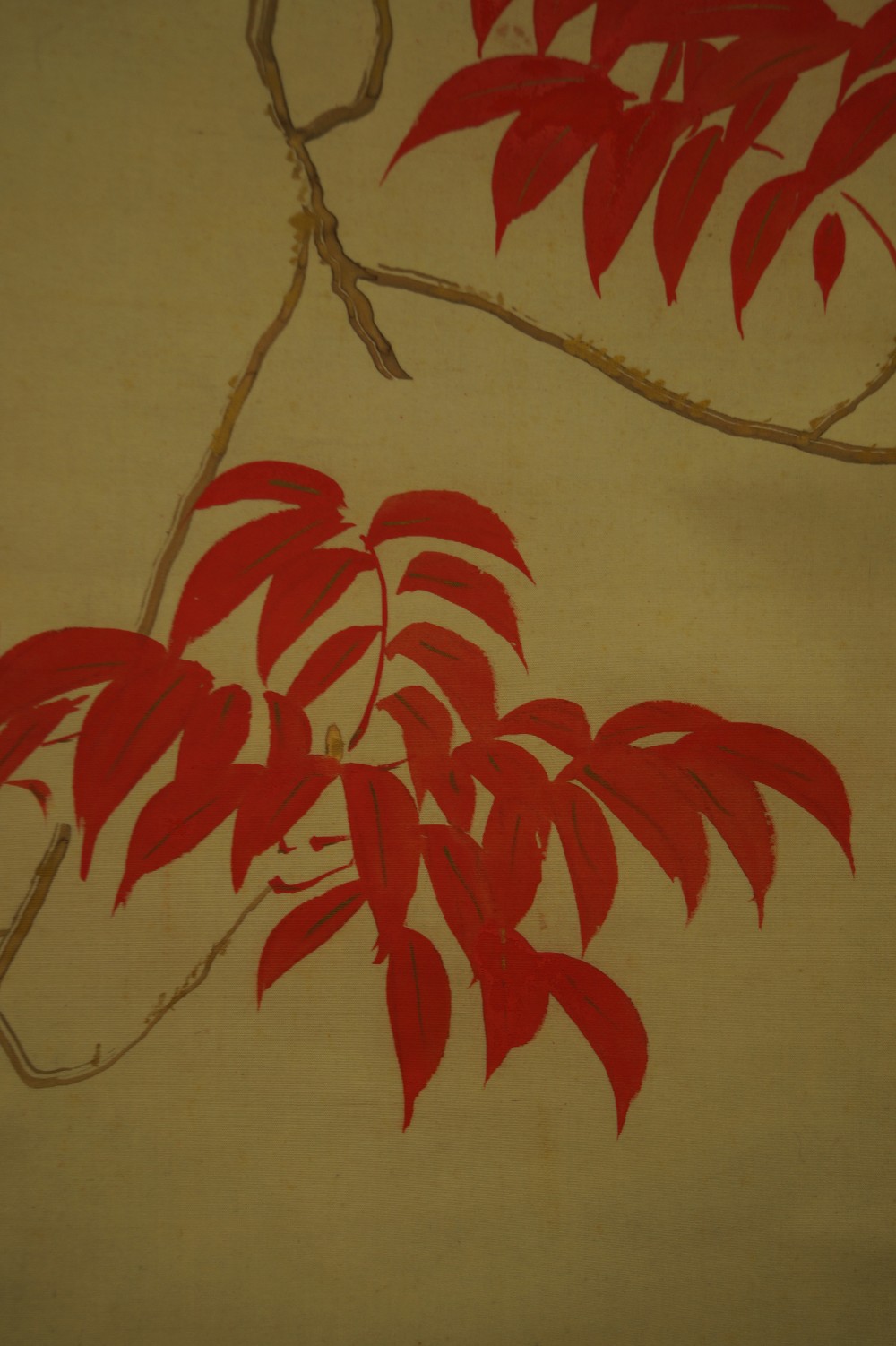 Autumn Hanging Scroll by Hokage Higashihara Maple Leaves Motif Close-Up 1