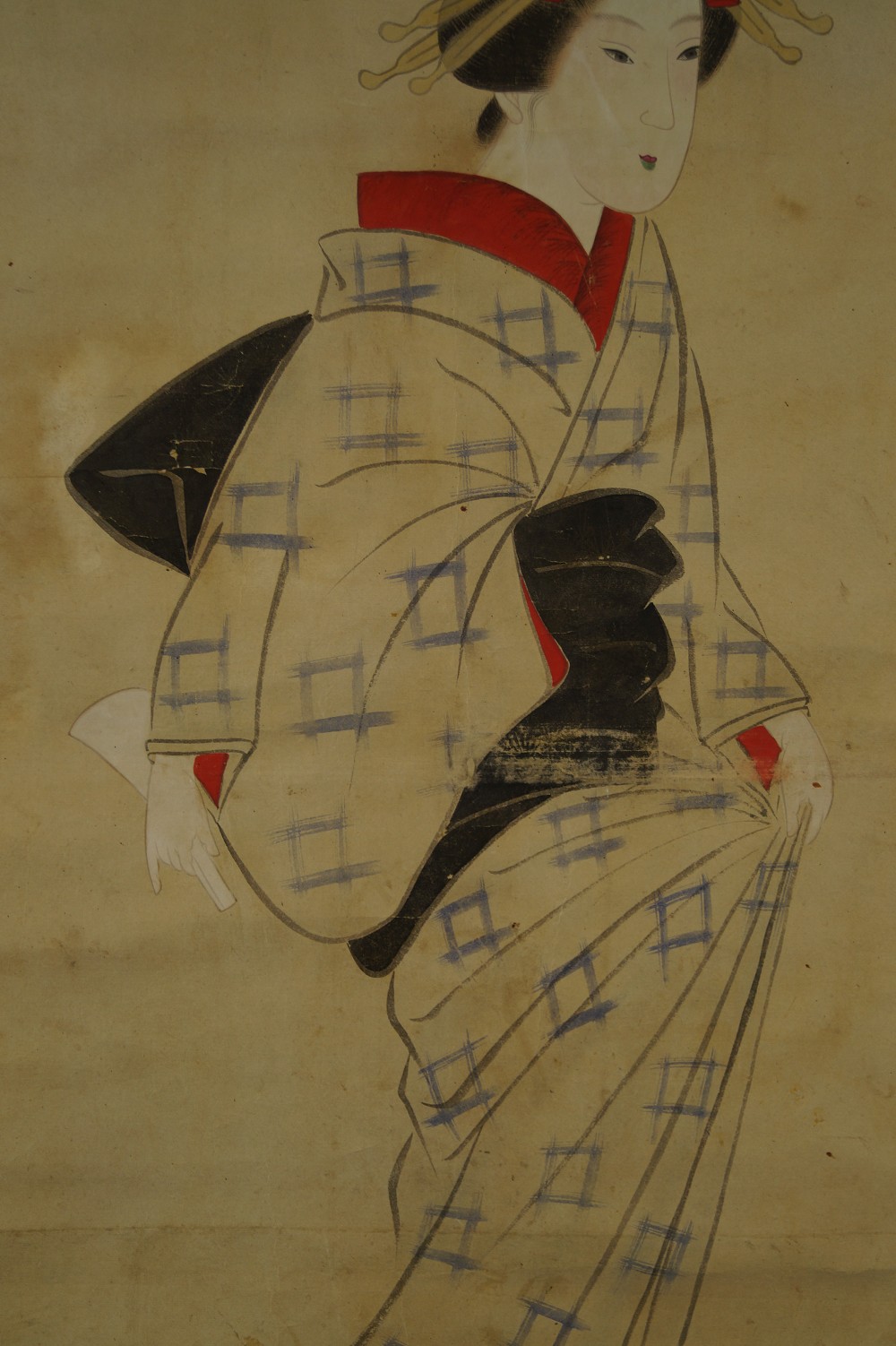 Schönheit im Kimono - Japanisches Rollbild (Kakejiku, Kakemono)