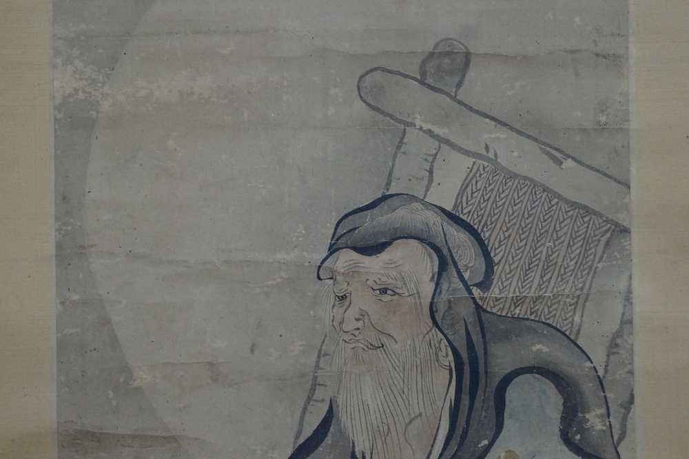 The Wise Man in Moonlight Kakejiku Sage Motif Close-Up