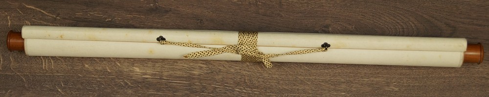 Calligraphy Seven Stages of Chado rolled up