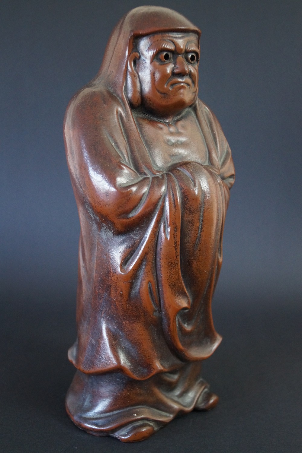 Daruma Figure Made of Bizen Ware Front View