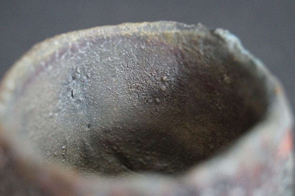 Sake cup guinomi wabi-sabi interior view close-up 2