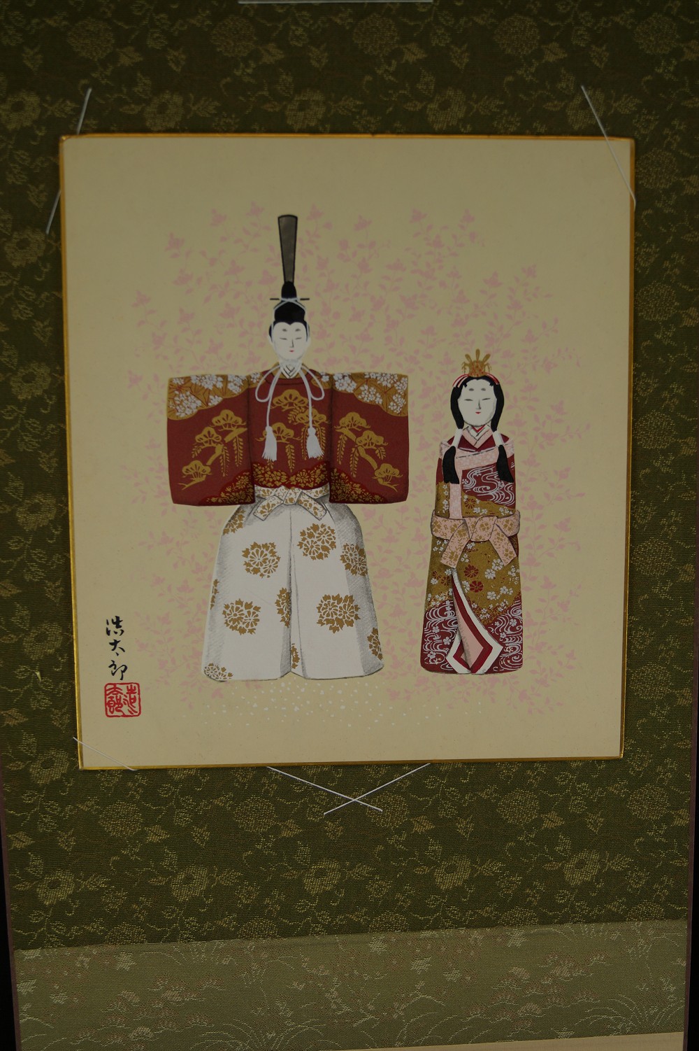 Shikishi Hina Dolls Druck Shikishi in Einfassung