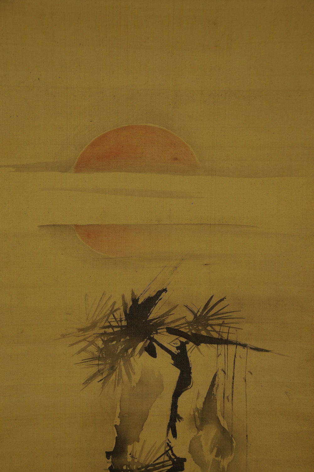 Pine Tree in the Rising Sun by Kano Shunobu Pine Tree Motif Close-Up 1