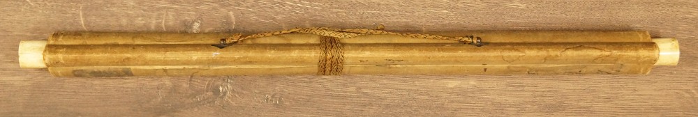 Samurai Warrior Under the Cherry Tree Kakemono Rolled Up