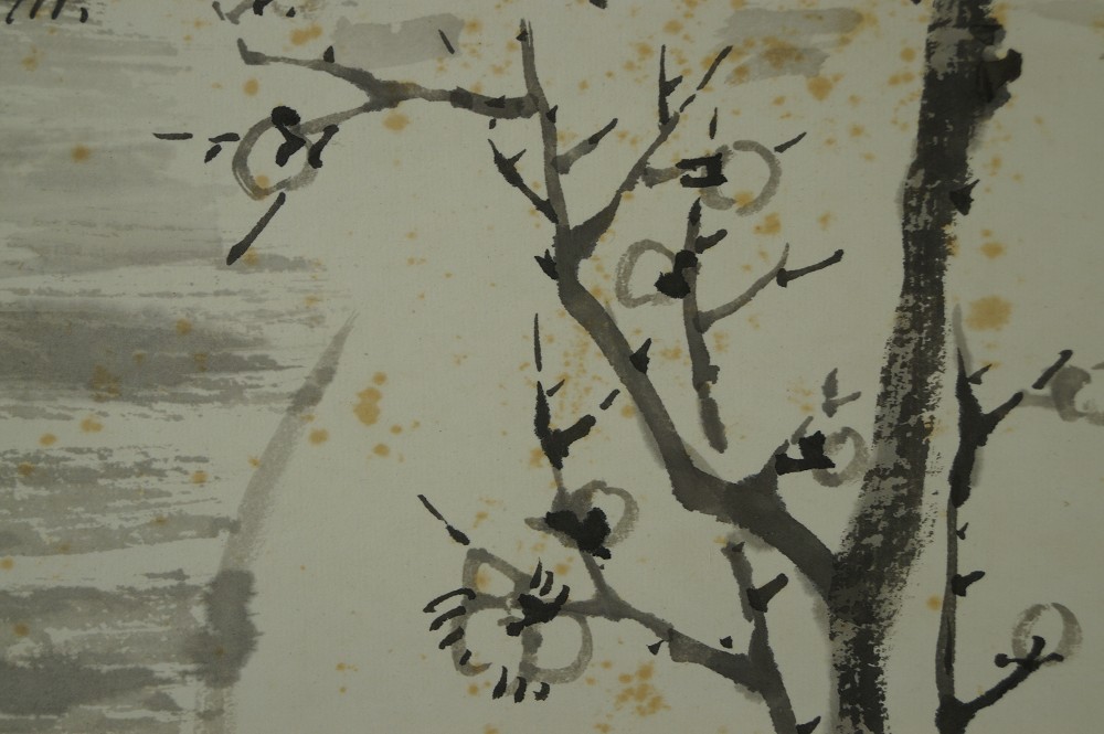 Plum Tree in Moonlight Hanging Scroll Kakejiku Kakemono Motif Close-Up 2