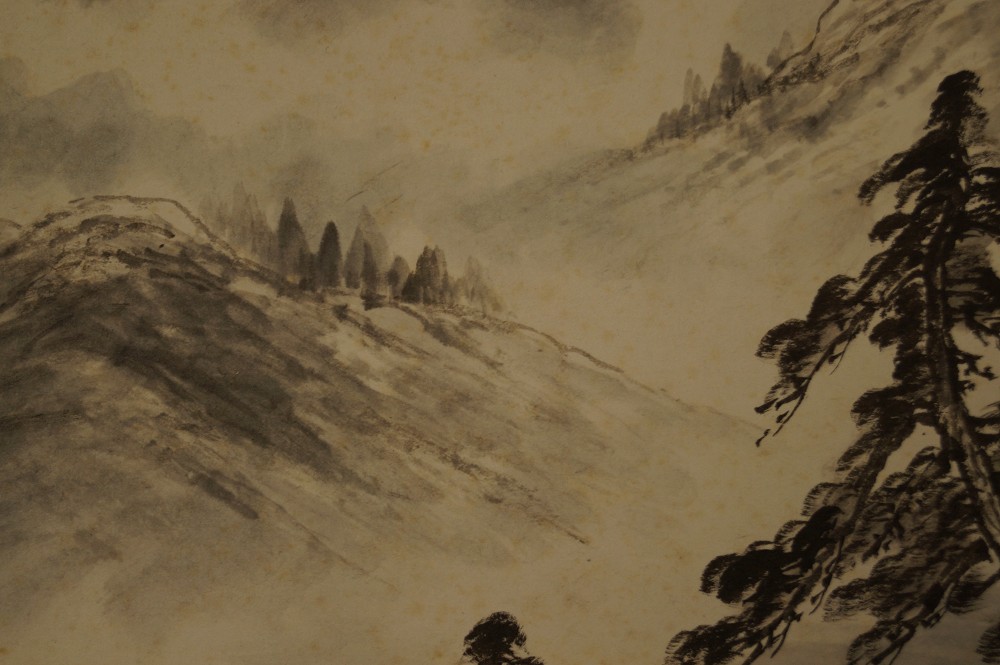 Shikishi Landschaft Berg-Motiv Nahaufnahme