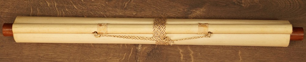 Nightingale on a Sakura Branch Kakemono Rolled Up