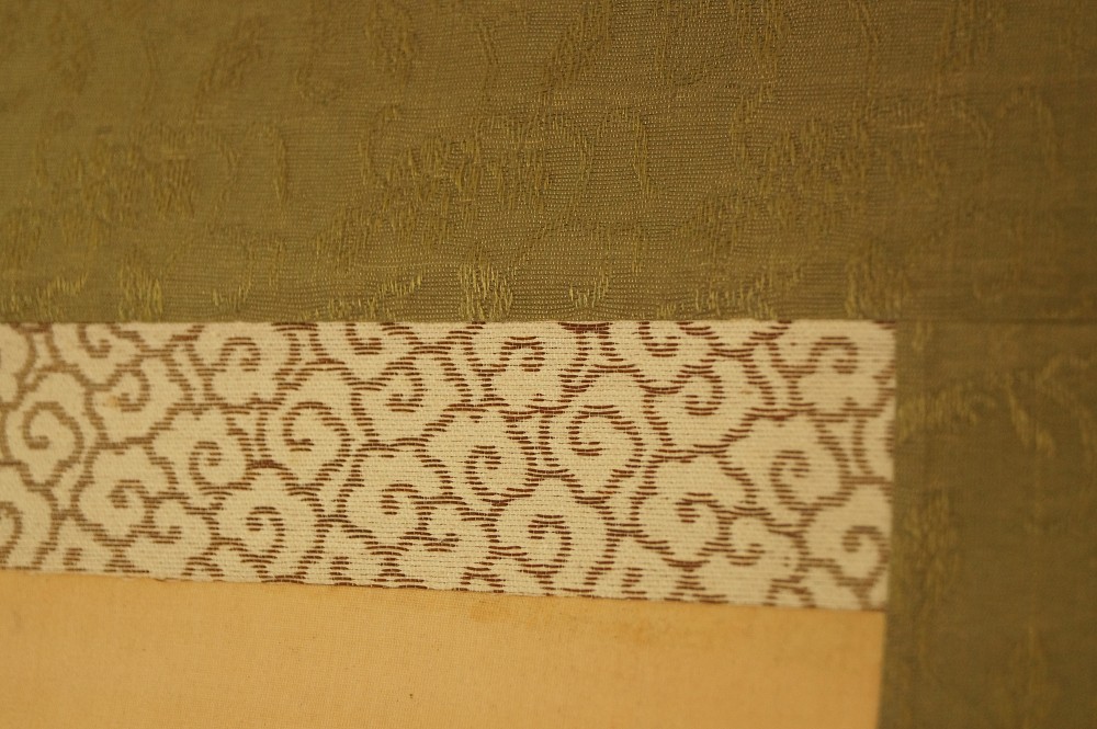 Takasago legend hanging scroll mounting detail