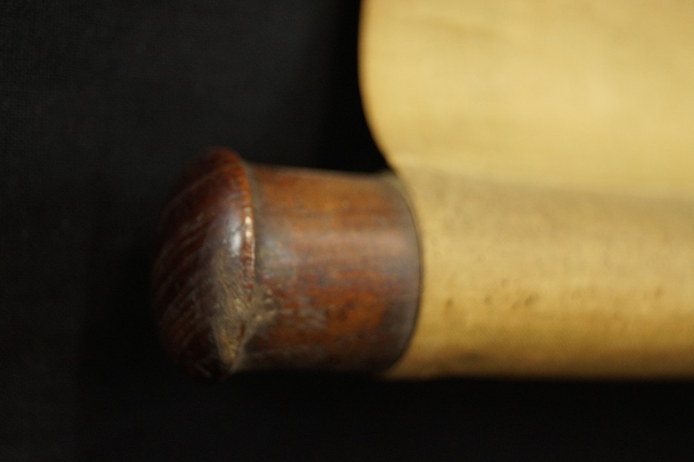 Rollendetail aus Holz Nahaufnahme