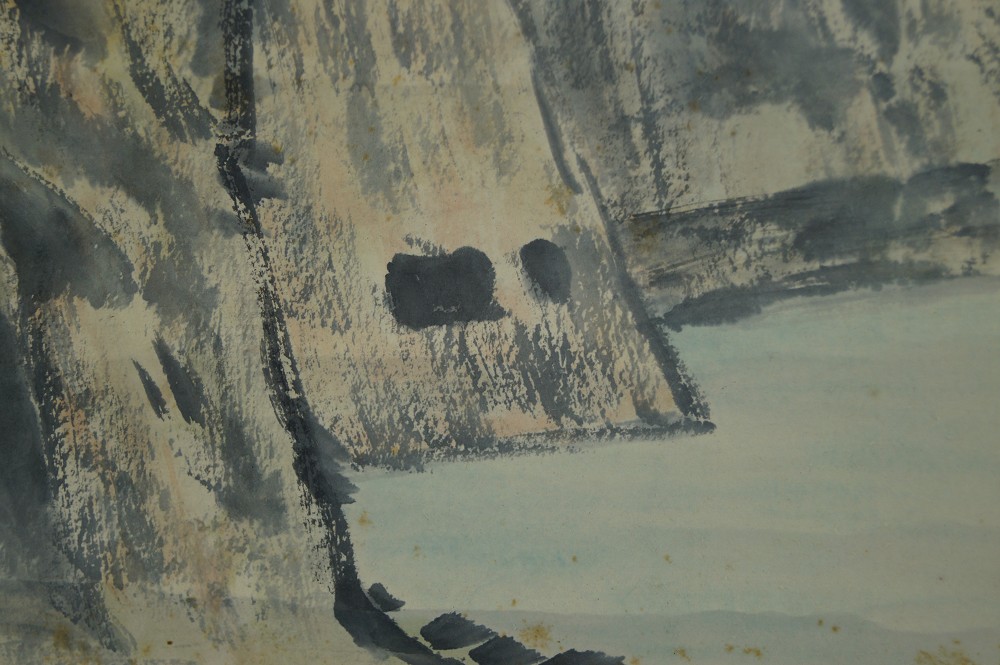 Landschaft Rollbild Felsen-Motiv Nahaufnahme 2