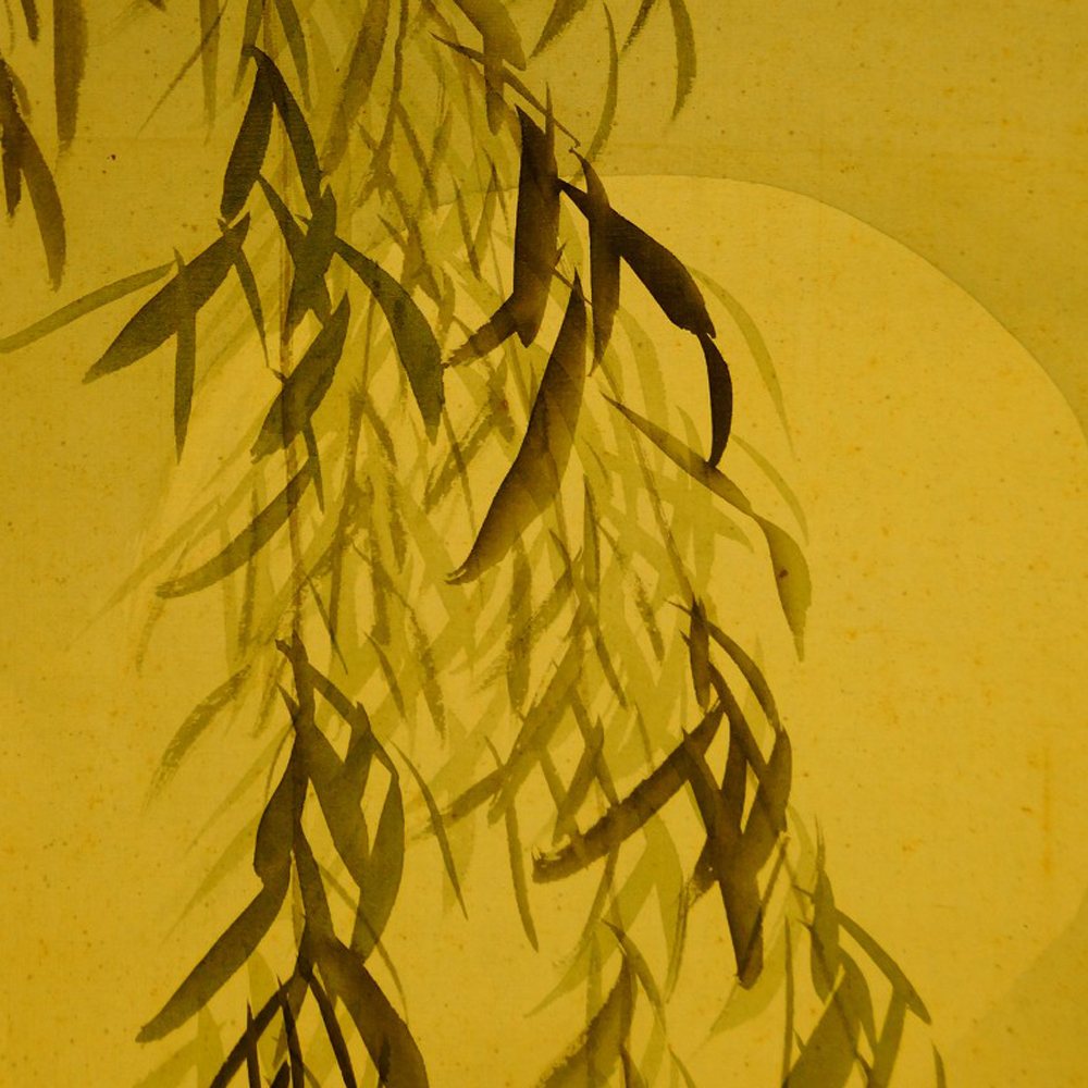 Willow in Moonlight by Yukawa Shodo Motif Close-Up Preview