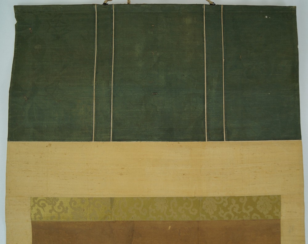 Jurojin Hanging Scroll Mounting Detail