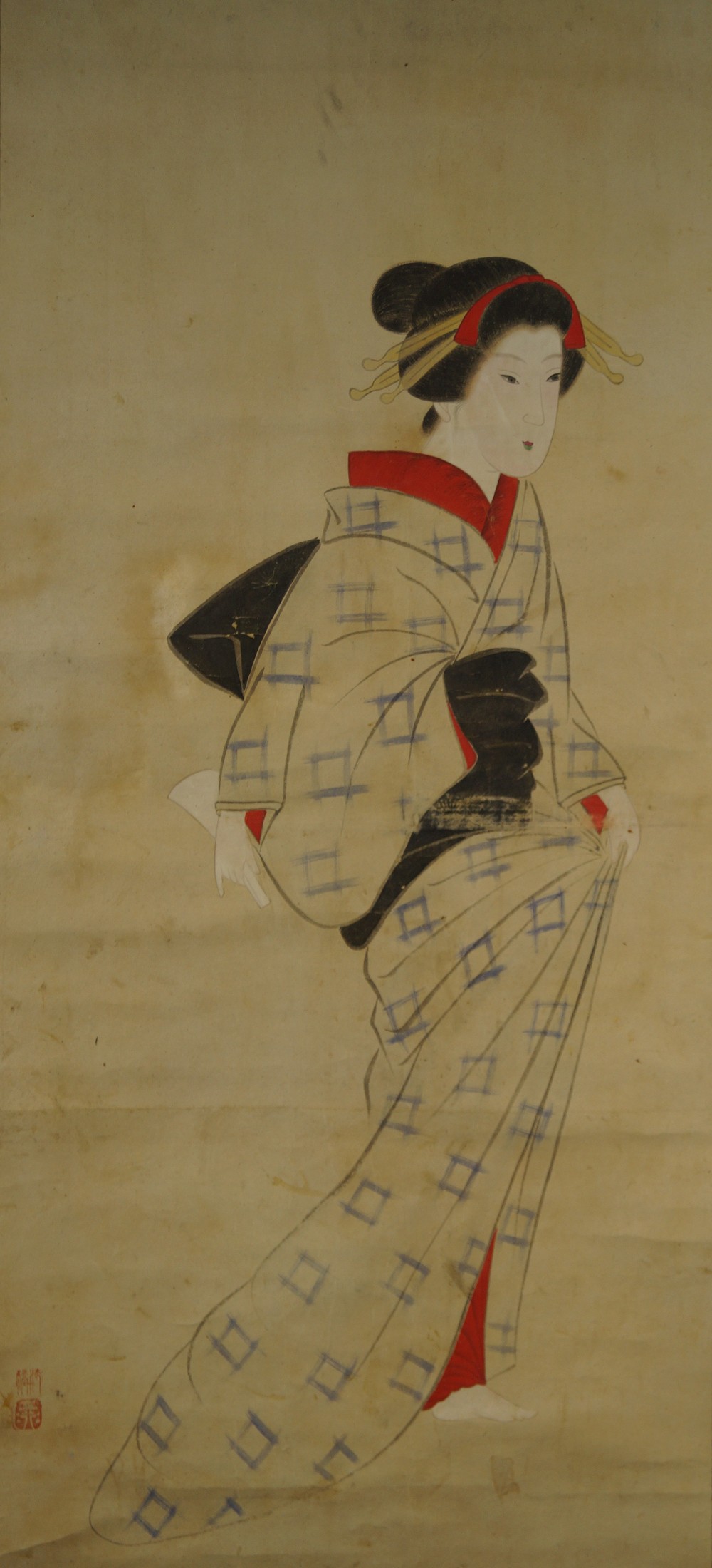 Beauty in Kimono Full Motif Without Mounting