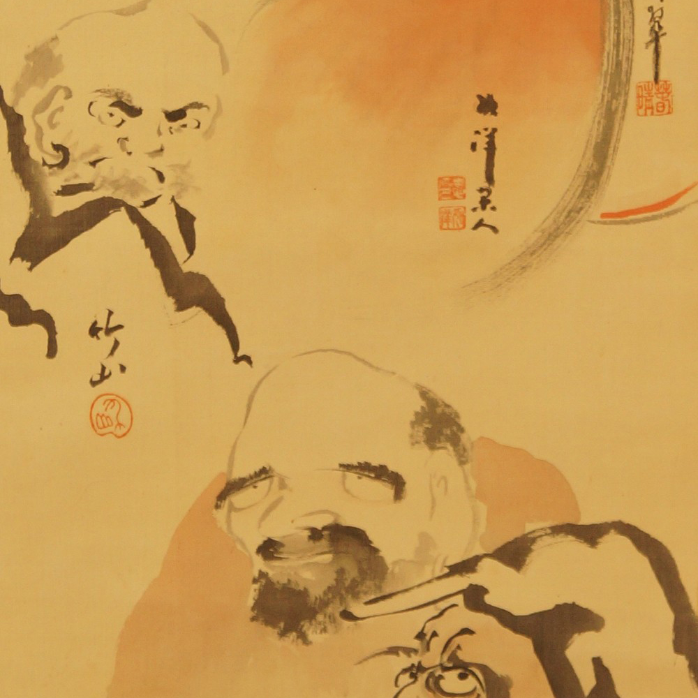 Bodhidharma Kakemono Motif Close-Up Preview
