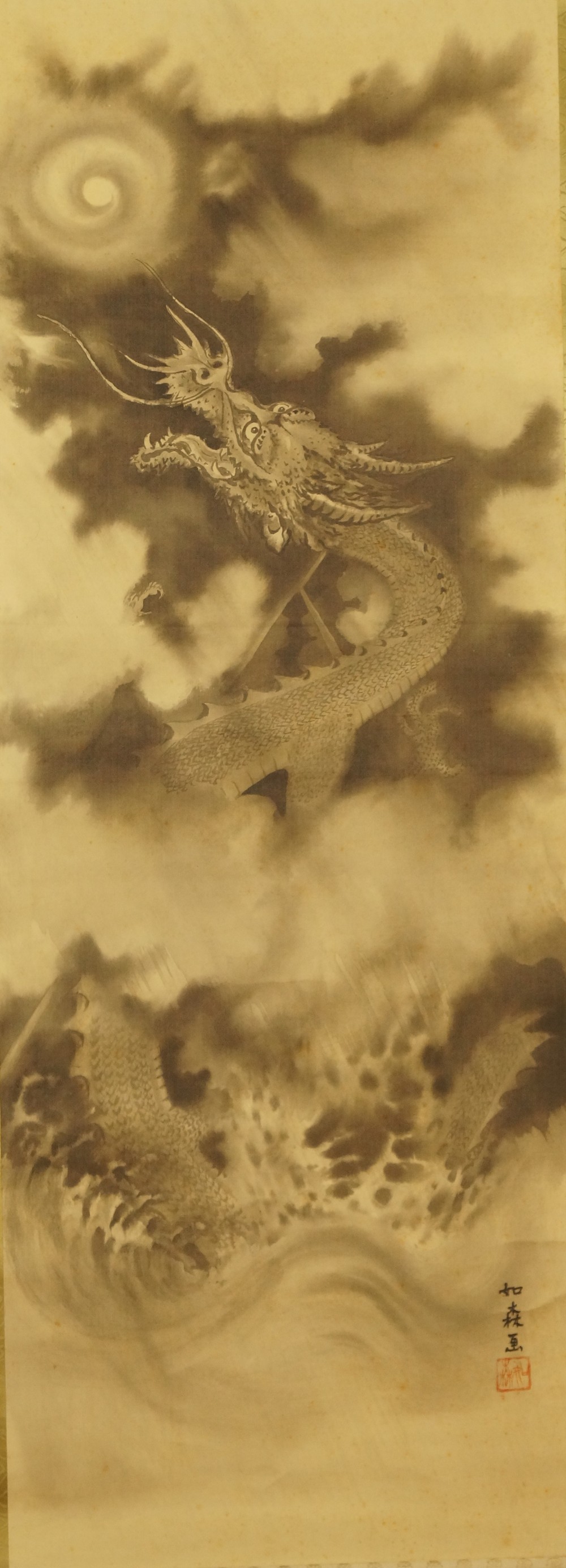 Dragon Kakemono Full Motif Without Mounting
