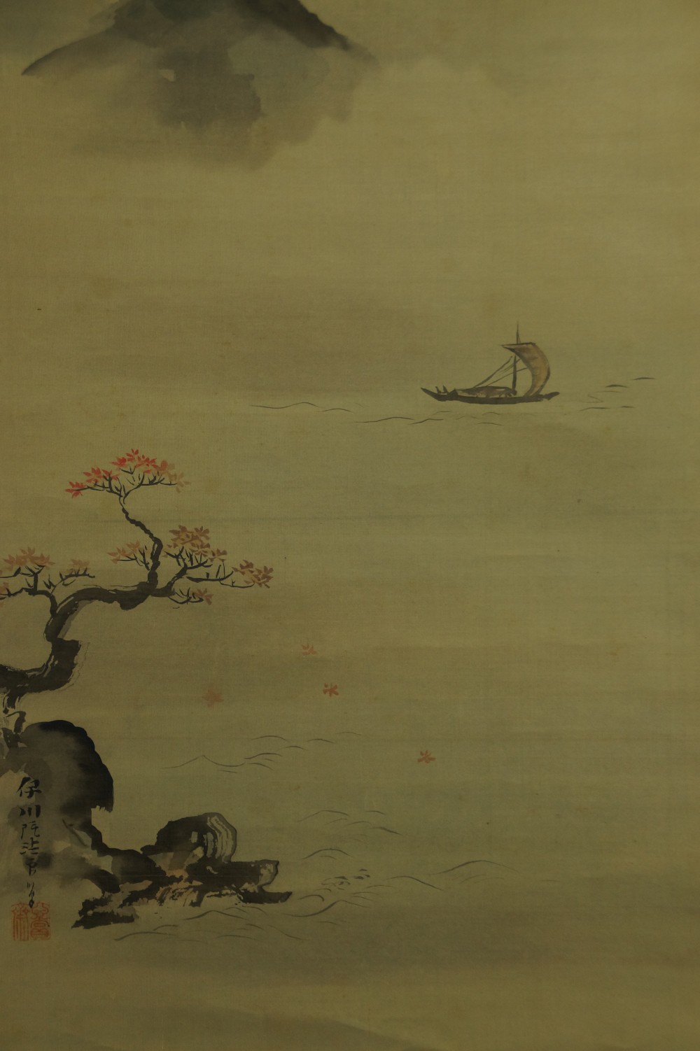 Fruehling und Herbst von Kano Isenin Eishin Herbst Rollbild Gesamtmotiv ohne Rahmung