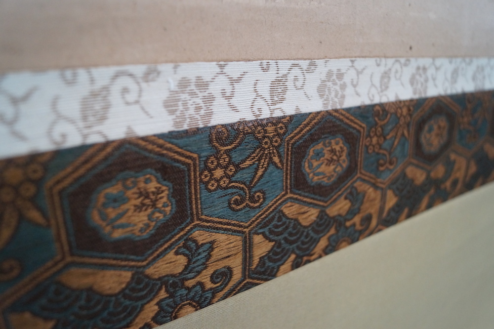 Monk Hanging Scroll Mounting Detail