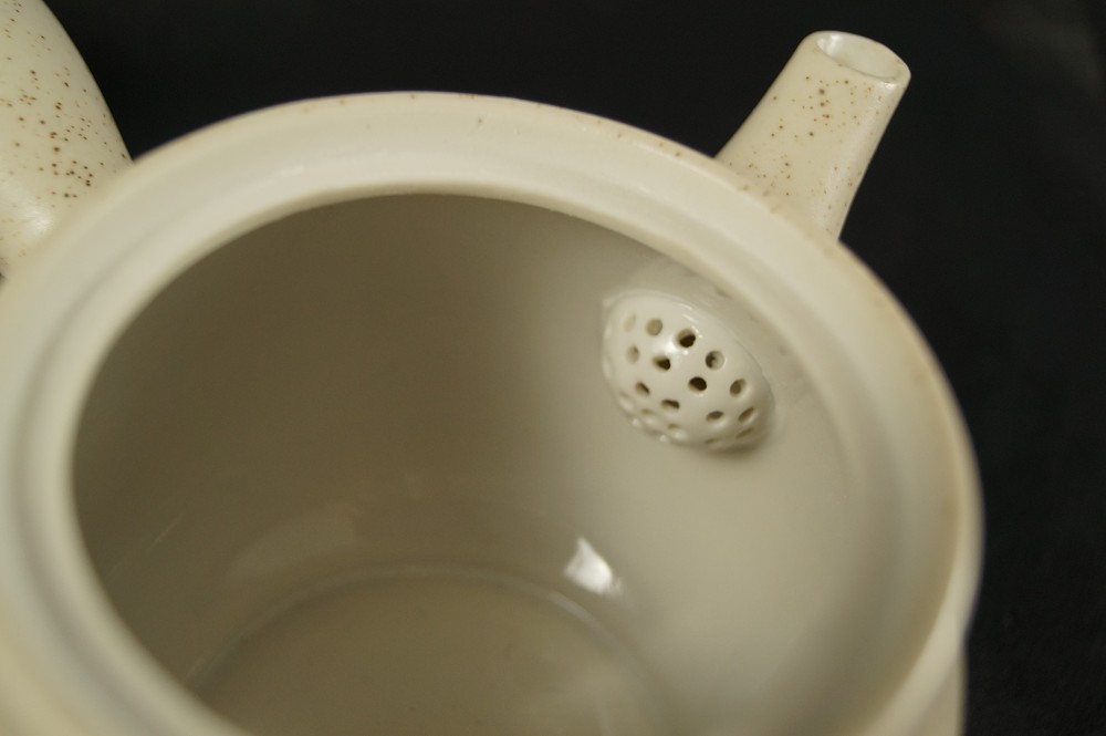 Tea set floral motif Imari porcelain interior view close-up