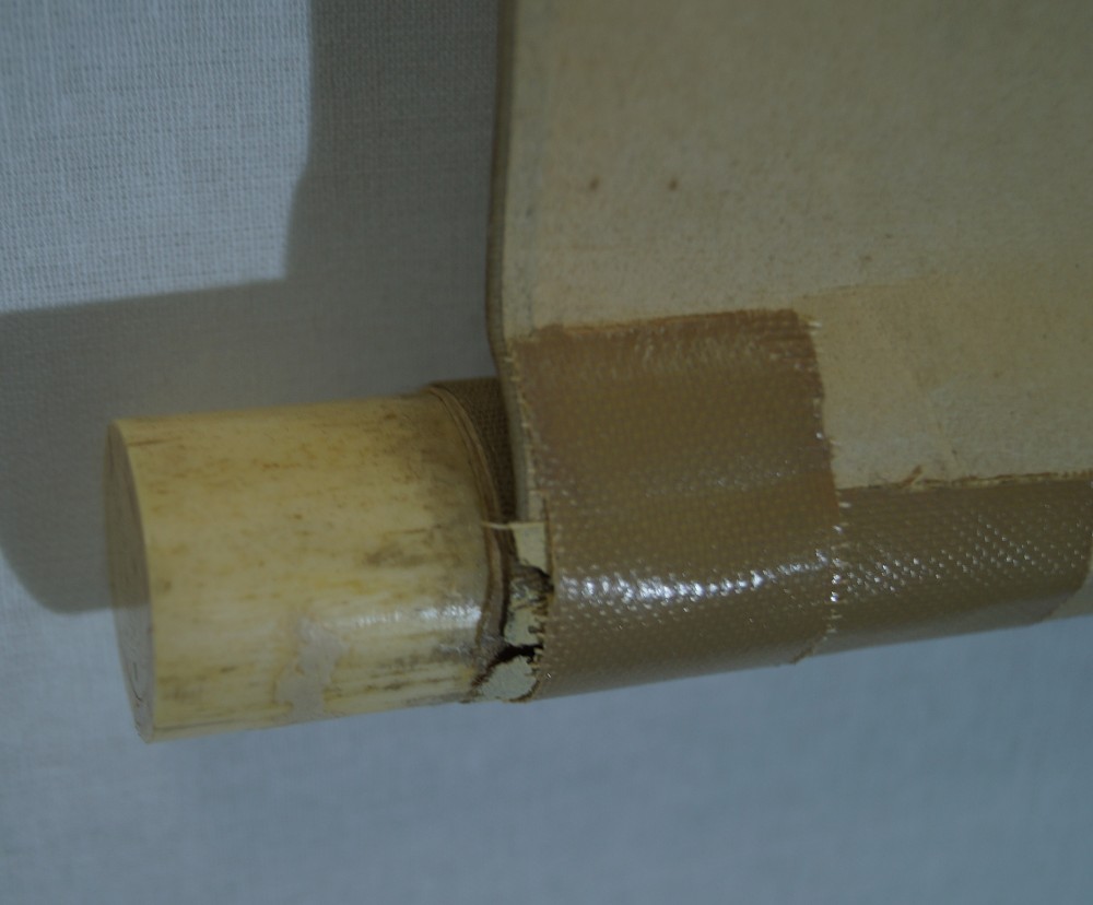 Plum Blossom in Snow Hanging Scroll Roller Detail 4