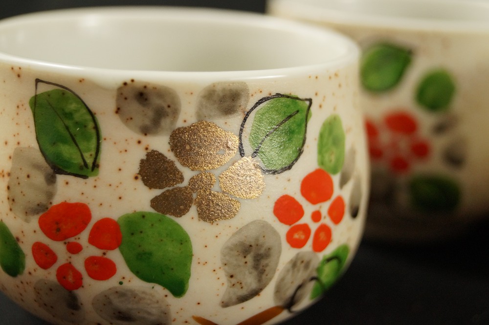 Tea Set Floral Motif Imari Porcelain Motif Close-Up 5