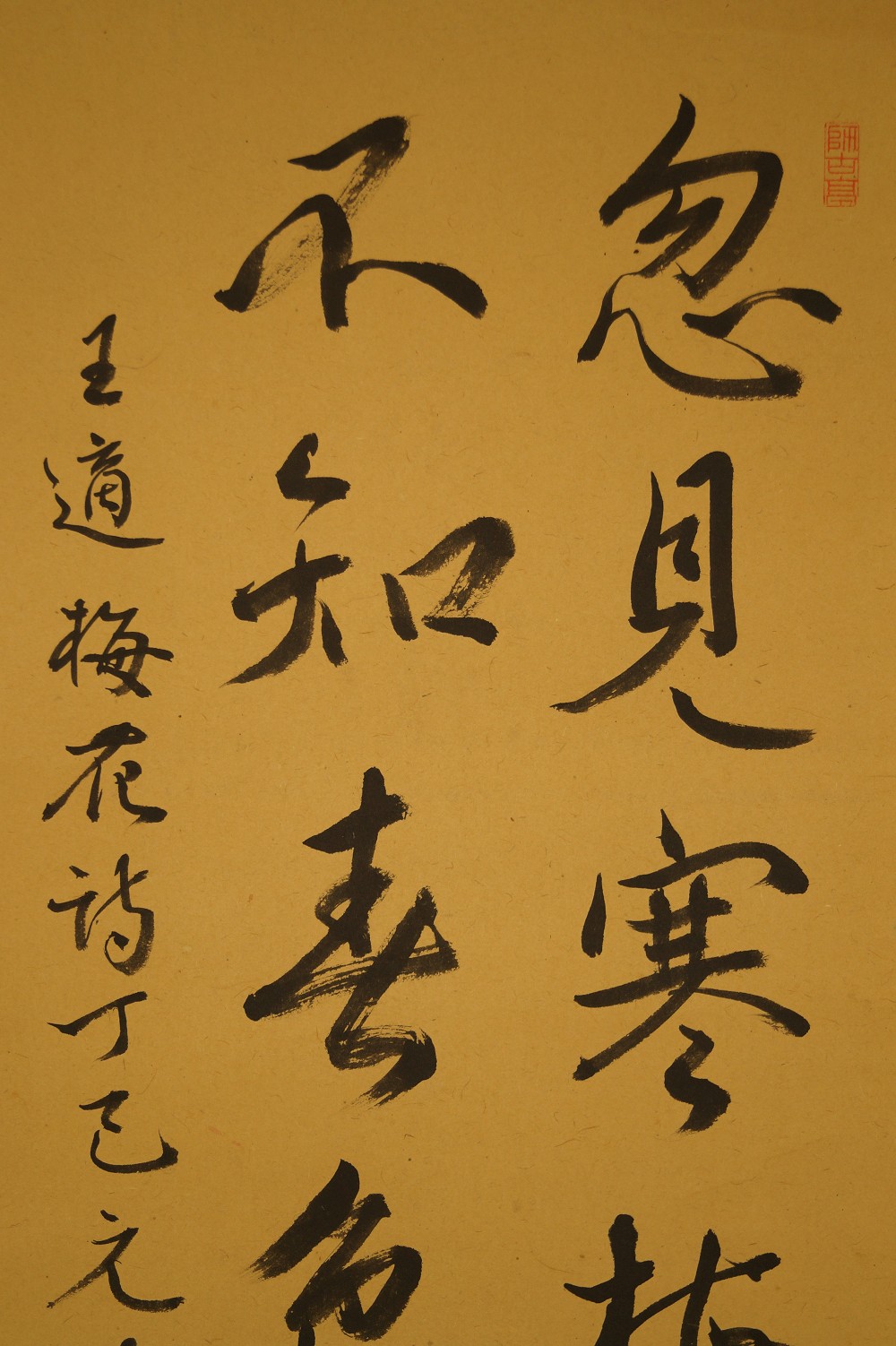 Kakemono Kalligrafie Nahaufnahme 1