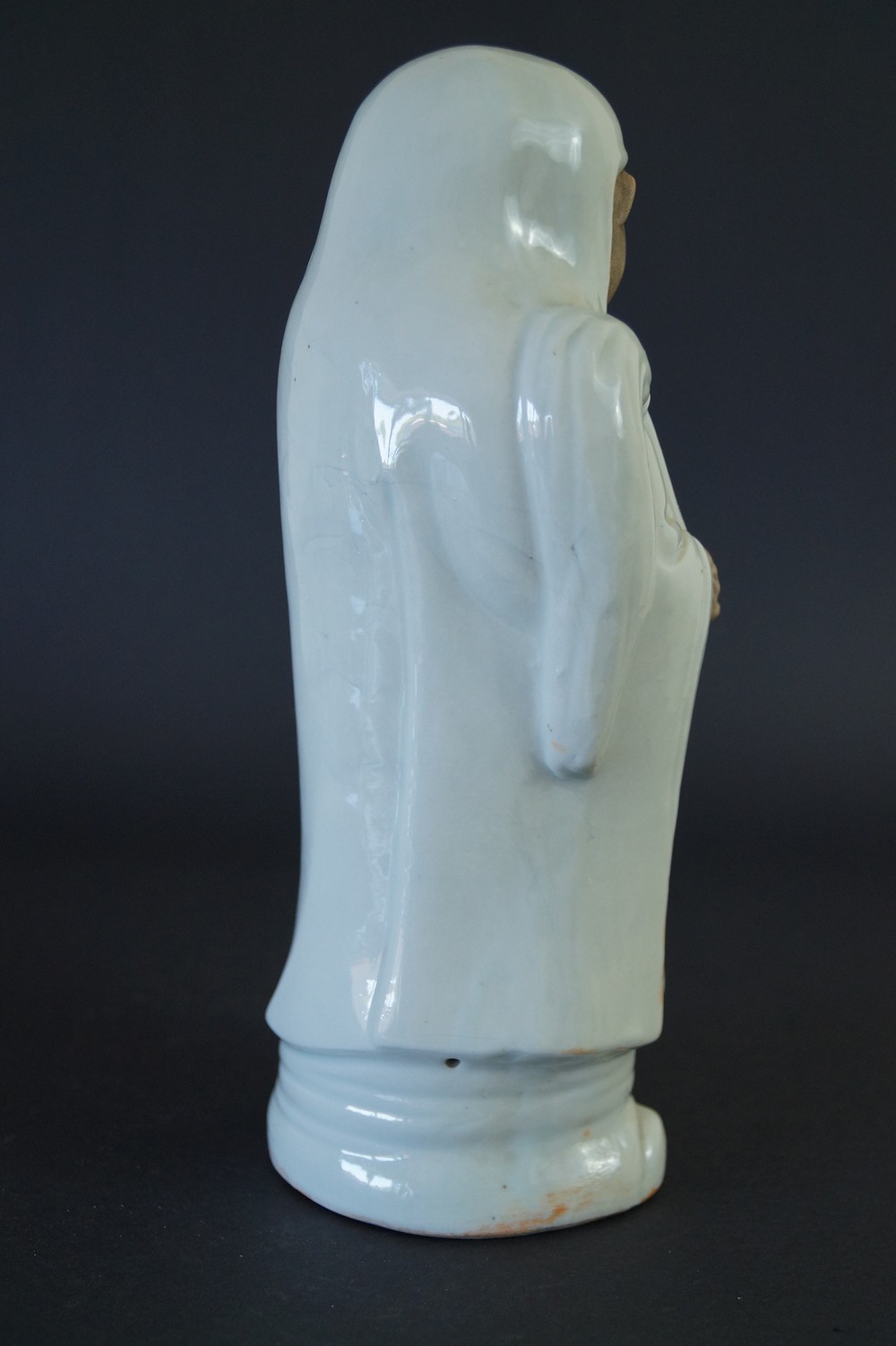 Japanese Bodhidharma Daruma Figure Made of Kutani Porcelain Back View 1