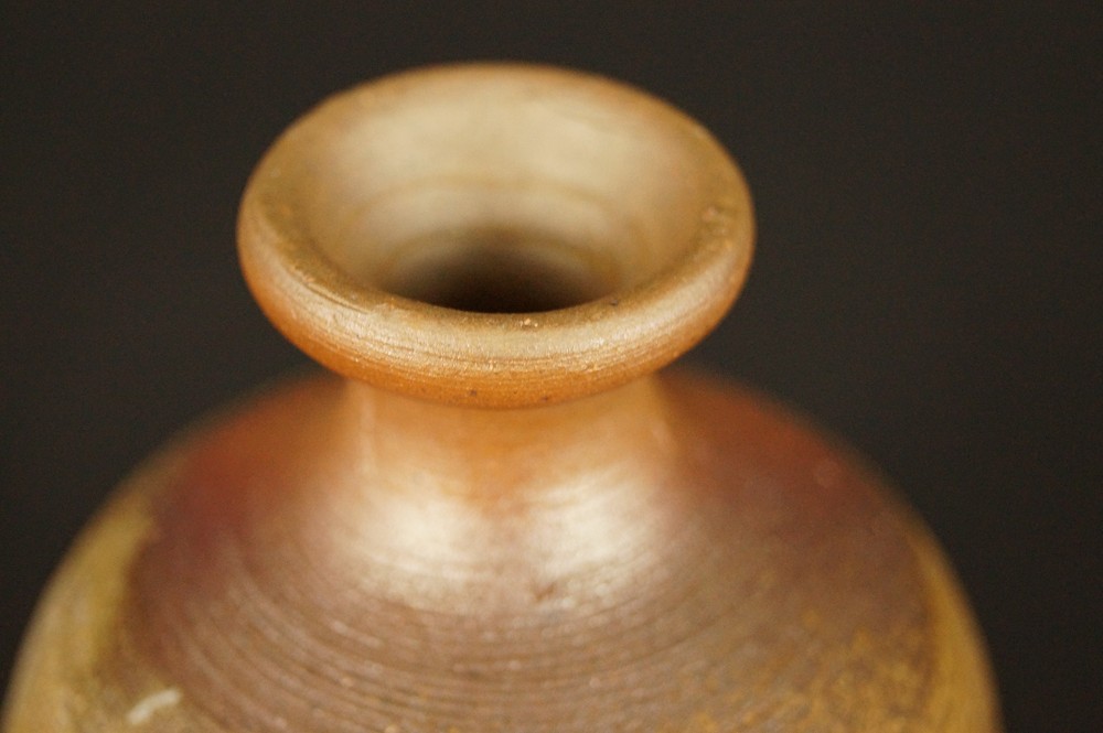 Bizen Tokkuri Set with Guinomi Tokkuri Neck View Close-Up