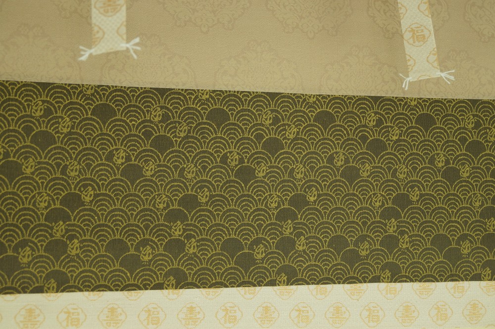 Flower Hanging Scroll Mounting Detail