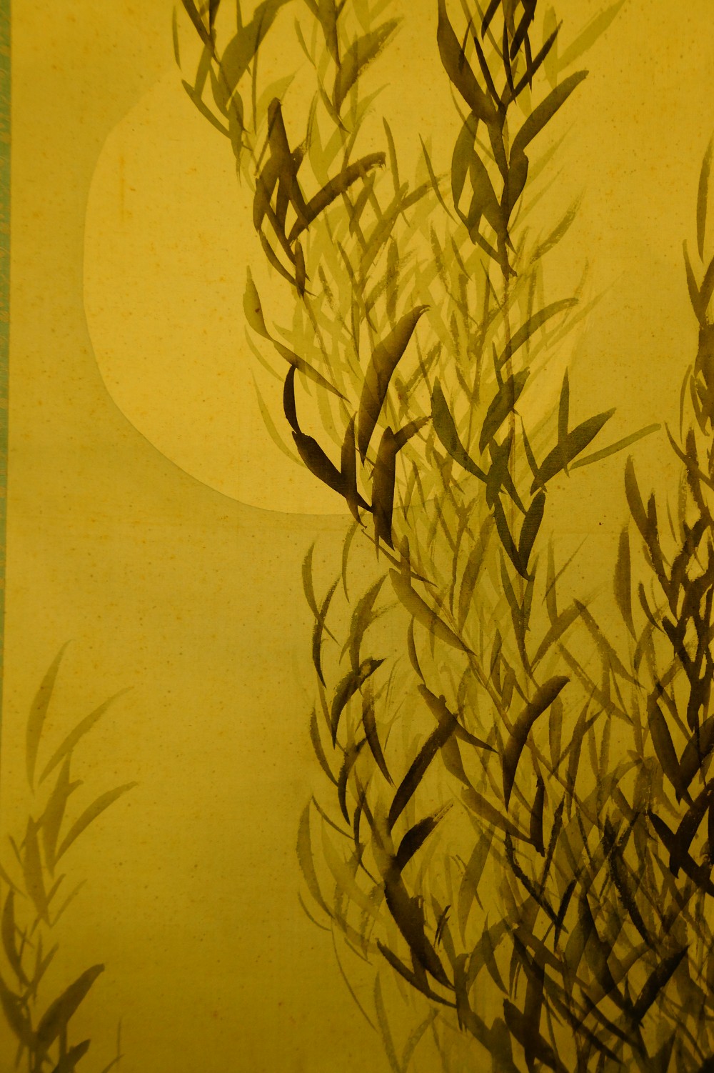 Willow in Moonlight by Yukawa Shodo Moon Motif Close-Up